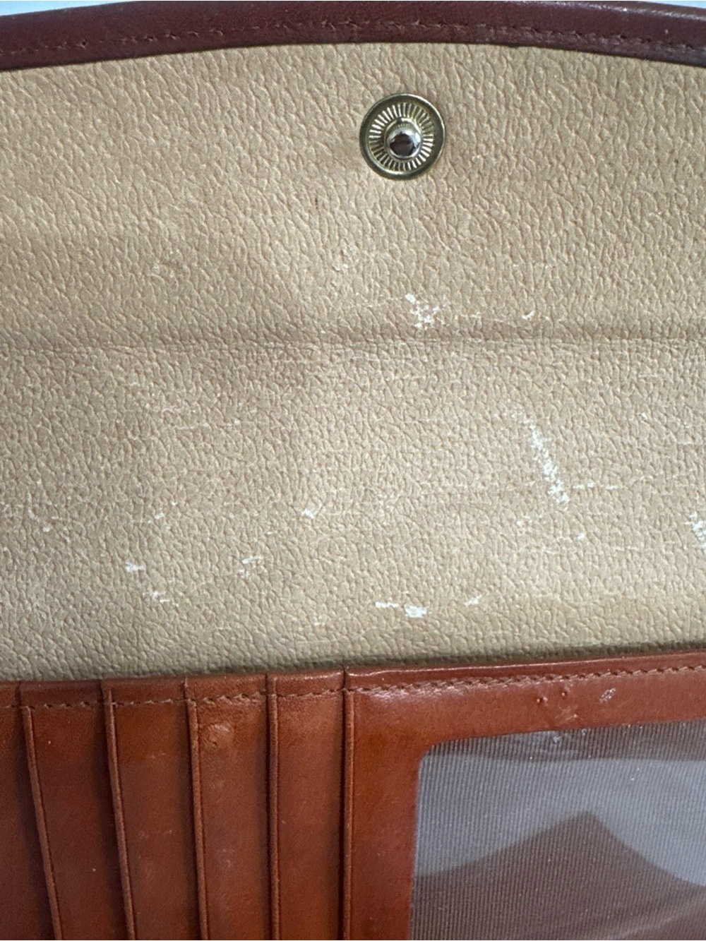 Dooney & Bourke Tan Pebbled Leather checkbook Wallet - Picture 9 of 13